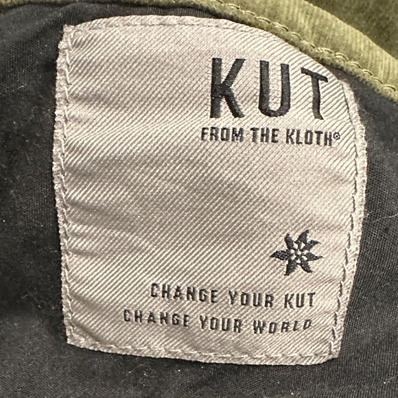 Kut from the Kloth "Karen" baby bootcut Olive corduroy jeans - Picture 7 of 9